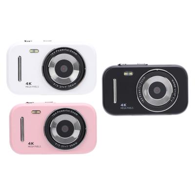 Cámara digital para niños de 2,8 pulgadas, zoom 16X, recargable, portátil, imagen de 48 MP, grabadora de vídeo 4K para niños
