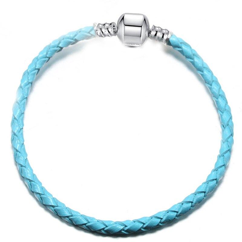 3mm Charm Fit European Couples Men and Women Children Charms Original Leather Bracelet Jewelry Women's Fashion Gift