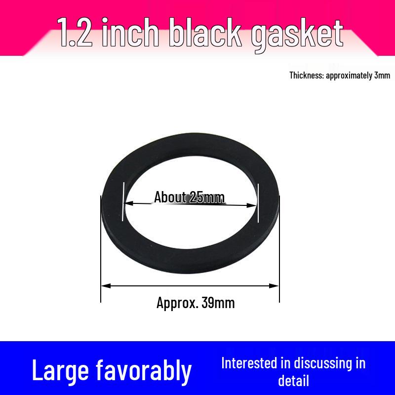 High-temp resistant rubber silicone sealing washer with flat mesh gasket for 4-point water heater and 6-point water meter shower inlet hose.