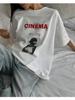 Übergroßes Y2K Print-T-Shirt (Kino)
