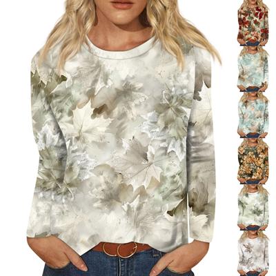 Womens Long Sleeve Round Neck Shirts Basic Tee Casual Top Fall Trendy Tunic Outfits Fitted T Shirts