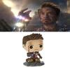 Pop Avengers Endgame Ich bin Iron Man Leuchtet im Dunkeln Vinyl-Figur Spielzeug Tony Epische Momente des kampfgezeichneten Tony Stark Auf modellierter Geländebasis