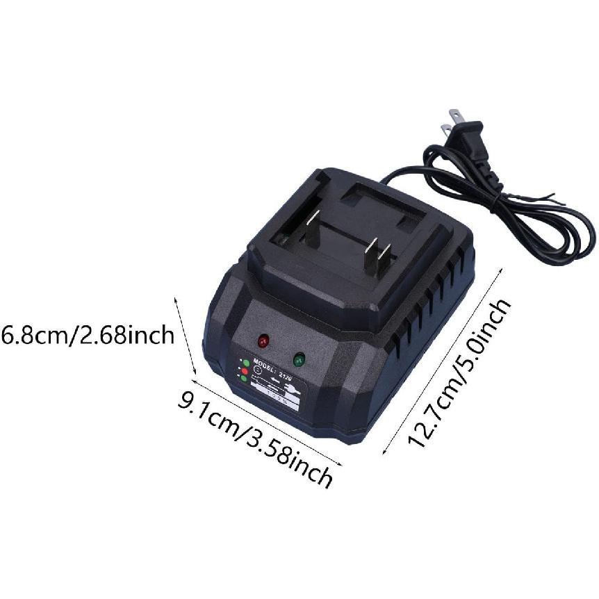 Power Tool Battery Charger Battery Charging Device Portable with Multiple Protection Power Tool Accessories for 21V Battery, 1.8A
