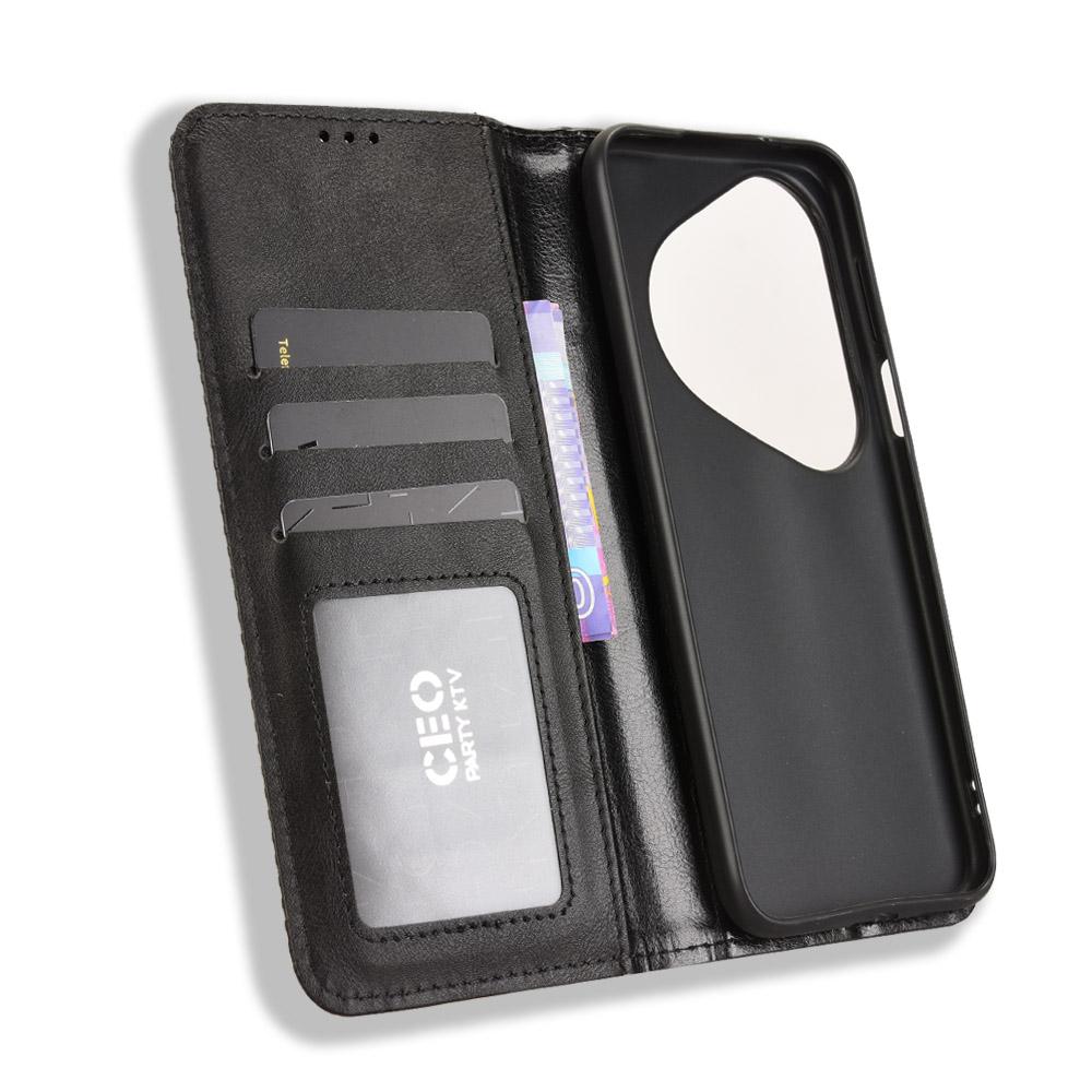 For Huawei Pura 80 Pro+/Huawei Pura 80 Pro Leather Case Wallet Stand Retro Texture Phone Cover