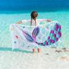 Oversized Mermaid Tail Beach Towel for Kids Quick Dry Microfiber Lightweight Pool Travel Towel for Girls