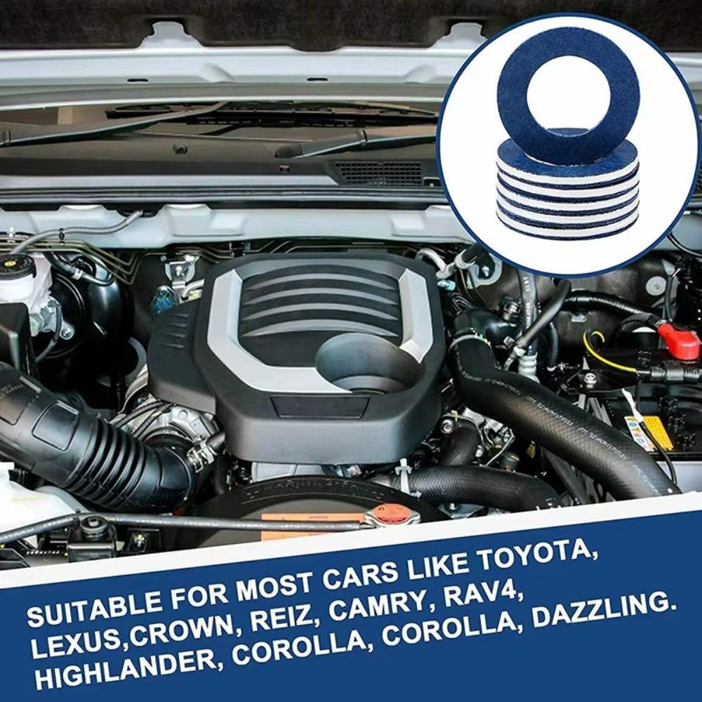 10pcs Aluminum Material Oil Drain Plug Gaskets Engine Oil Drain Plug Oil Change Service