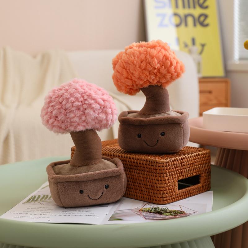 Succulent ornament plush fun simulation tulip potted plant home study living room decoration rag doll female doll