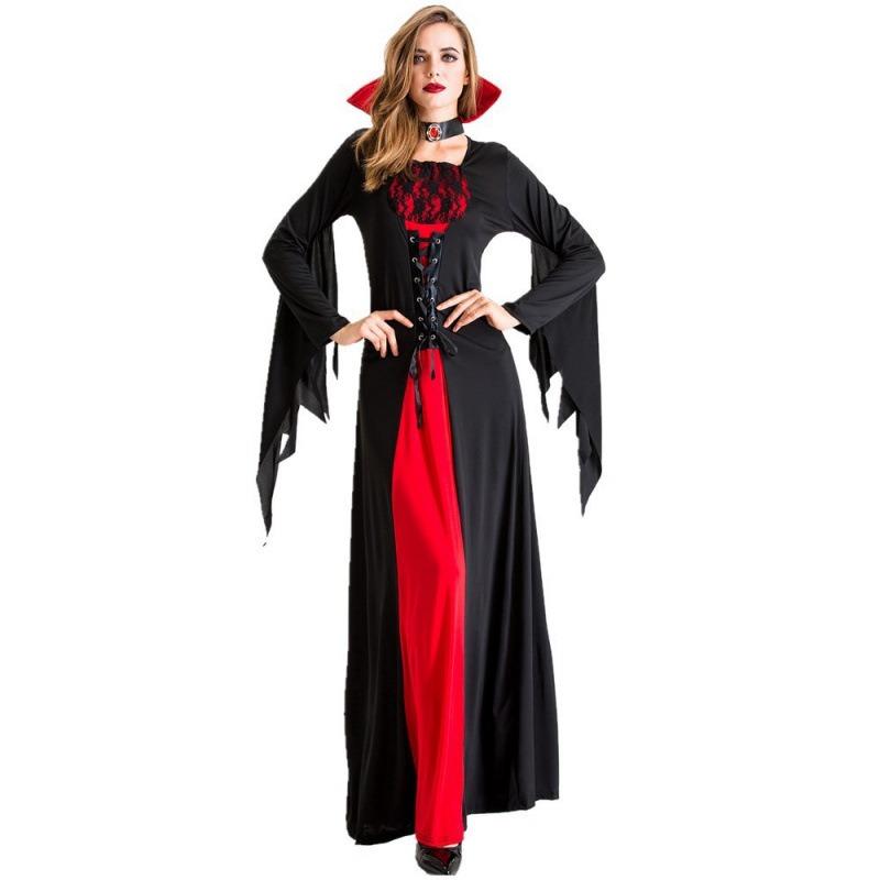 Halloween Demon Vampire Ghost Bride Reaper Wizard Costume Vintage Court Costume