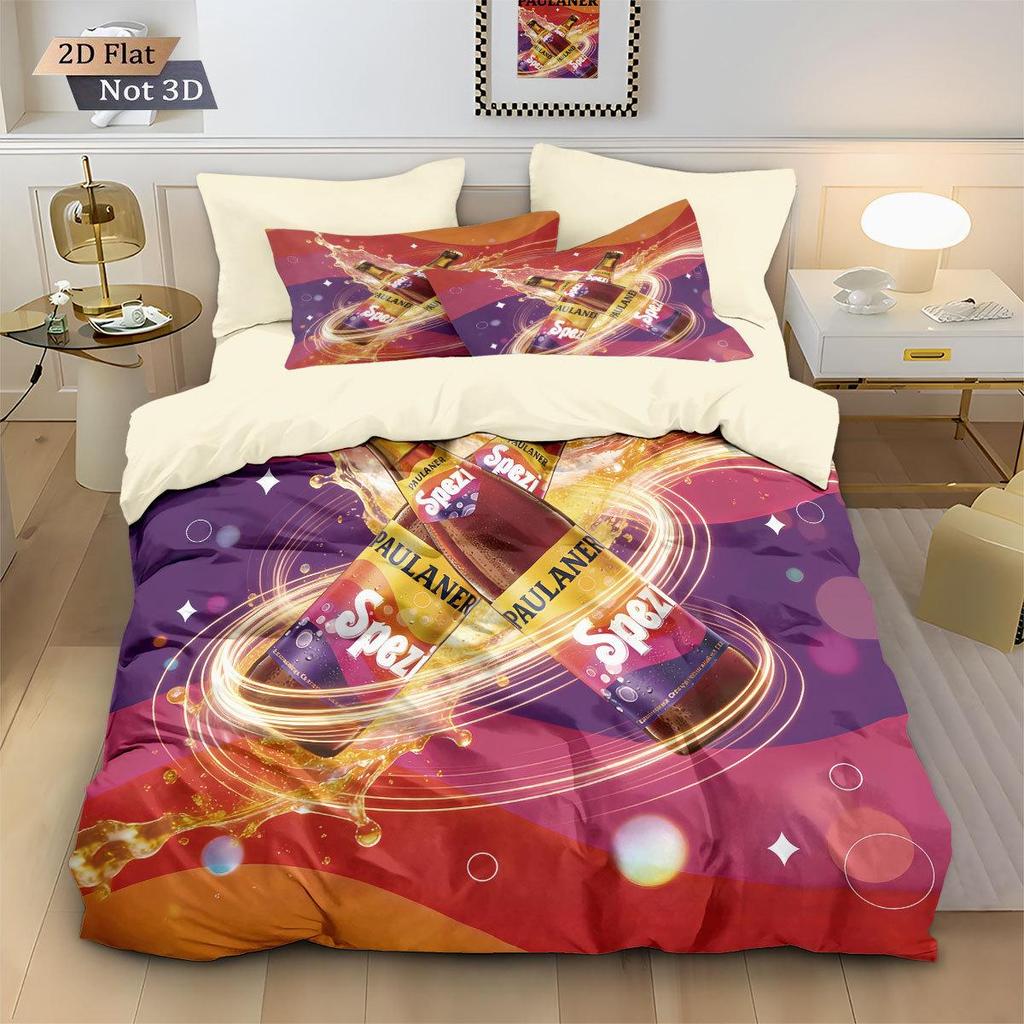 Paulaner Spezi Vintage Color Block 3-Piece Bedding Set (Duvet Cover & Pillowcase)