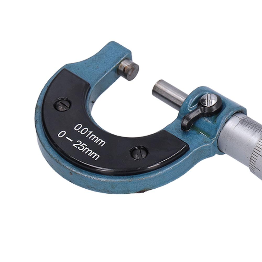 Edelstahl Außenmikrometer Hohe Genauigkeit 0,01 mm Teilung Dickemesswerkzeug 0-25 mm Messbereich Hohe Genauigkeit Mikrometer