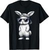 Bunny Face with Sunglasses Cap Easter Day for Boys Men Kids T-Shirt