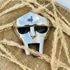 MF DOOM Mask, Fantasy Roleplay, Mad-villain Steel Face Armor Medieval Hand-Forged Mask, Hip Hop Cosplay Mask Gift