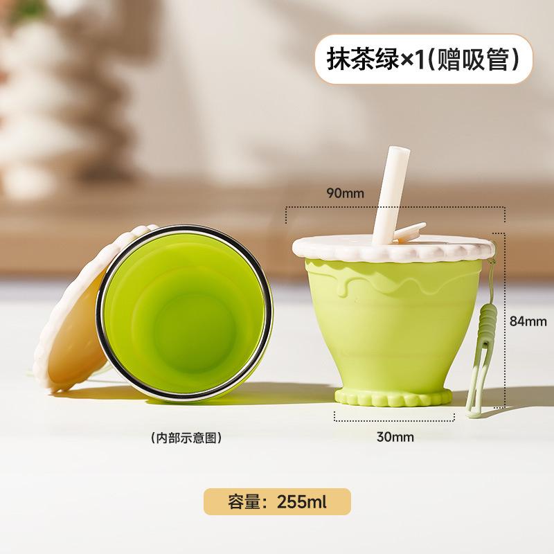Portable Folding Silicone Cookie Travel Cup, Outdoor Camping Water Cup, Foldable Toothbrush Cup for Men Women Travel