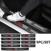 New Car Door Plate Carbon Fiber Threshold Protector Sticker Decals For Mitsubishi Outlander ASX Cross Pajero EVO Lancer L200 EX ZL0