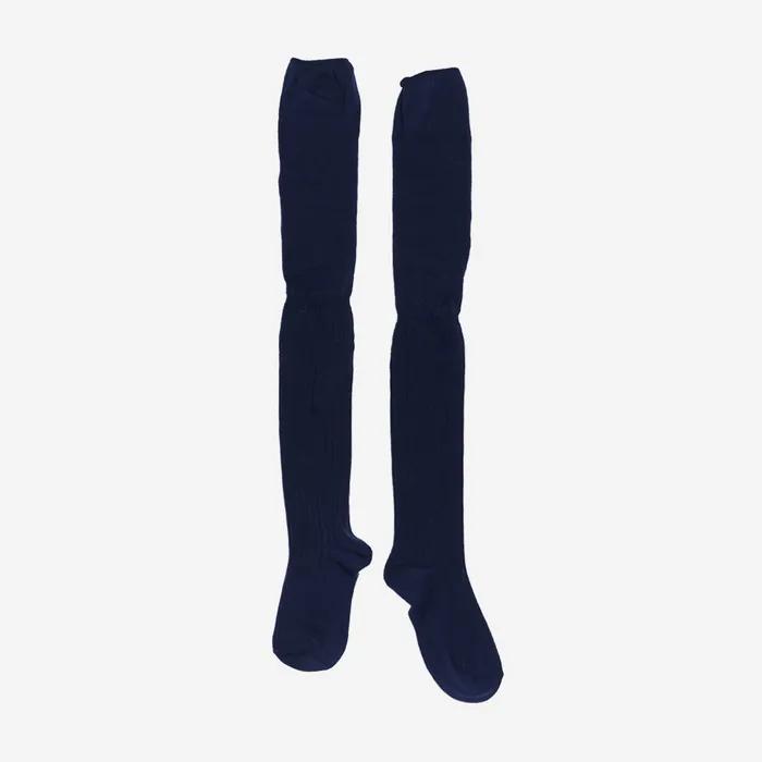 GRID LINE LONG SOCKS NAVY