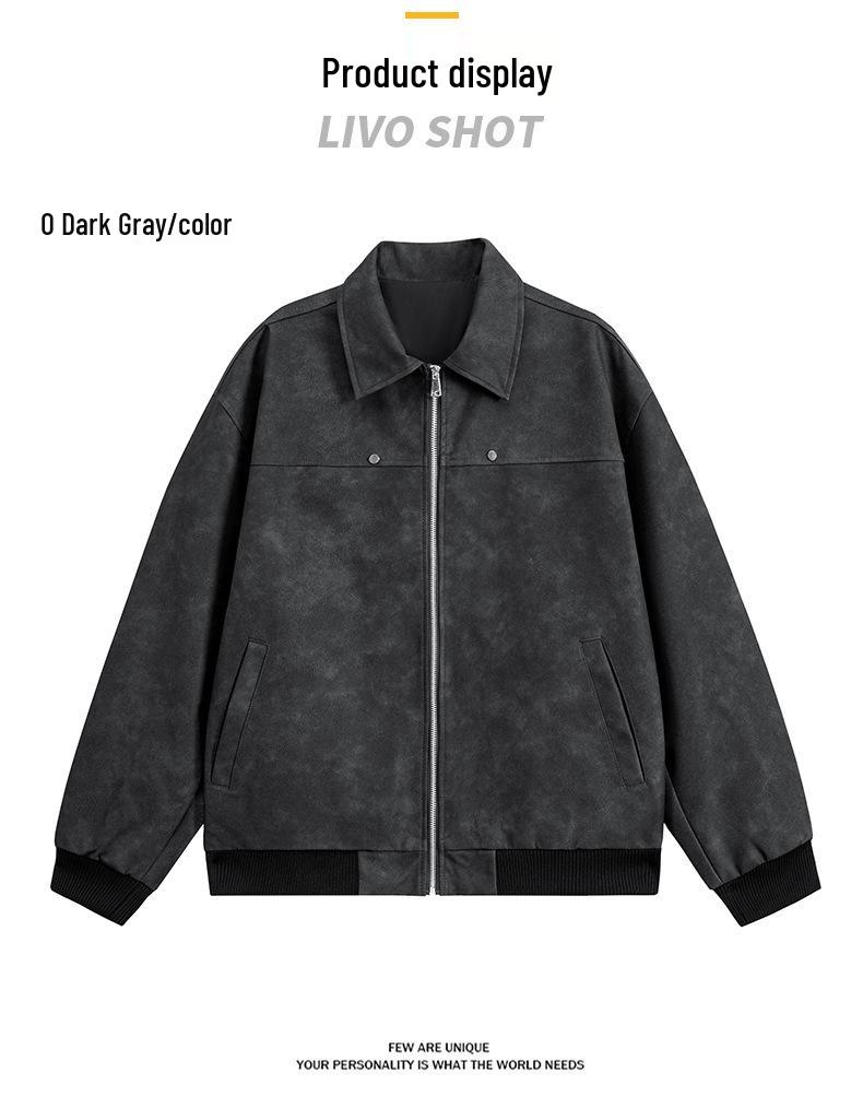 2025 Hipster Jacket: Men's High Street Trend, Hong Kong, Japanese Harajuku & Korean Style, Spring/Autumn, Loose Fit