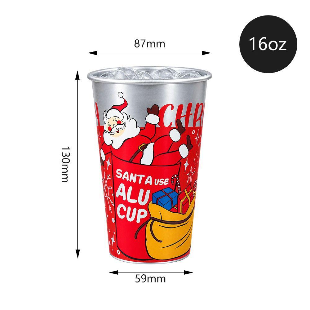 450ml Aluminum Beer Cup Cold Sensitive Cold Sensitive Tumbler Christmas Color Changing Cup  Bar