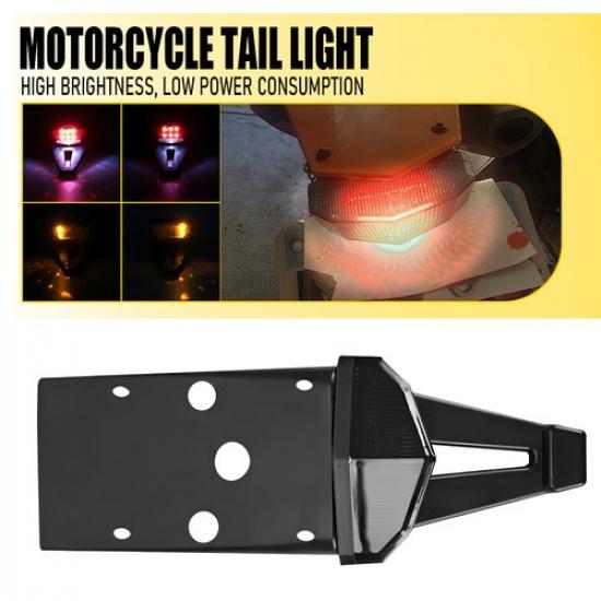 Univers Dirt Bike LED Rear Fender Brake Tail Light Turn Signal Light Amber Red V