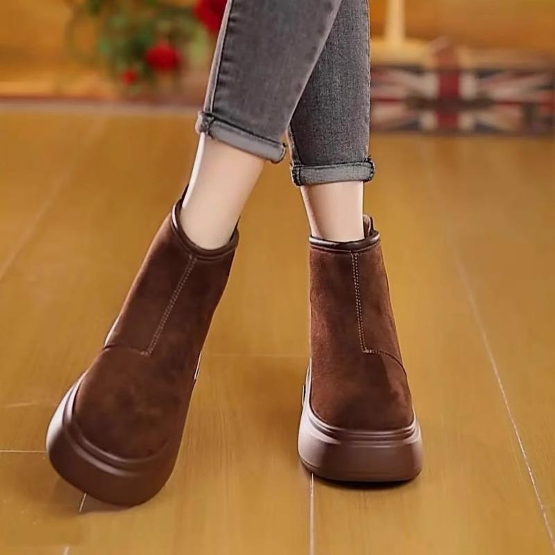 Comfortable warm snow boots women's winter new small thick-soled Martin boots fleece warm outdoor cotton shoes