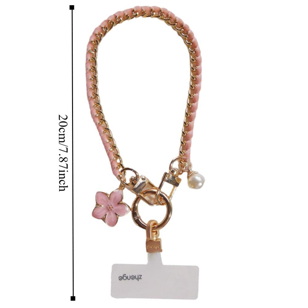 Pearl Cell Phone Chain Flower Pendant Mobile Phone Lanyard Mobile Phone Strap  New Year Gift