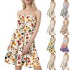 Fashionable Women's Casual Tube Top Print Sleeveless Dress