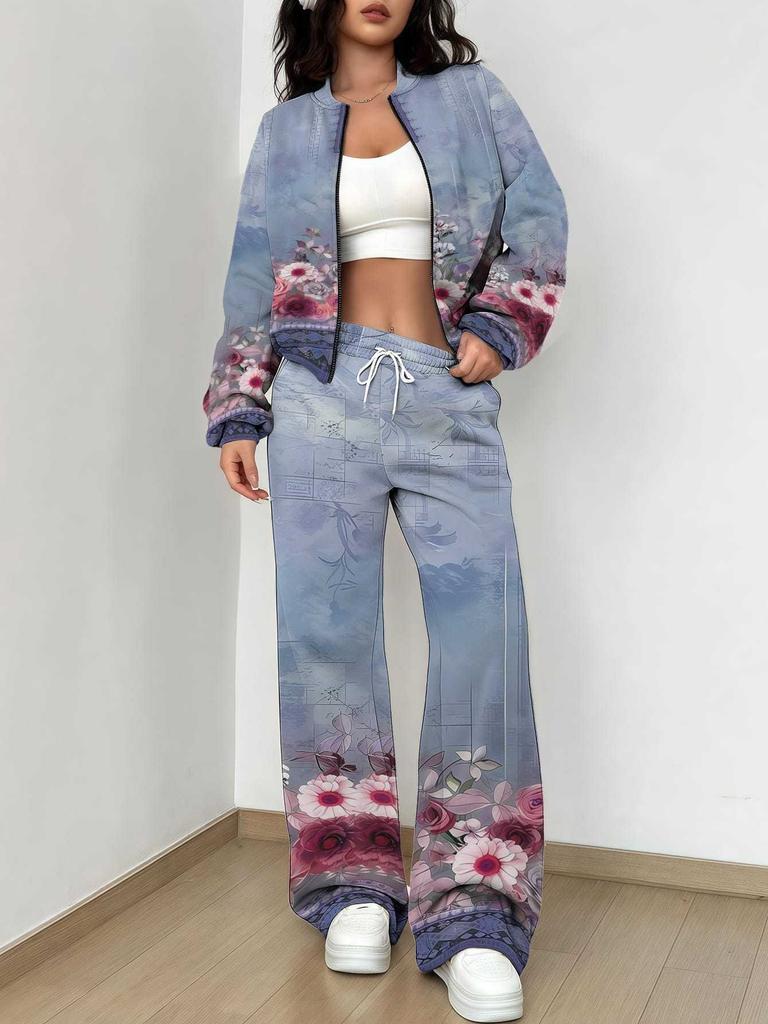 Ethnic Style Printing 1116 New Autumn and Winter New European Beautiful Woman Suit