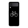Mountain Bikes Cycling Clear Phone Case For Samsung Galaxy Z Flip 4 Case Thin High Hard PC Shell On For Galaxy Z Flip 3 5G Cover