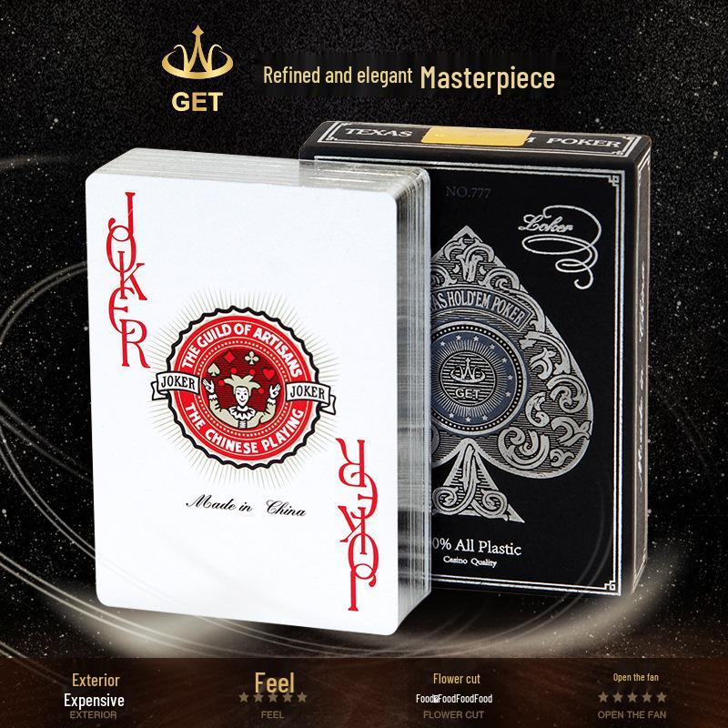 Gold Foil Texas Hold'em Playing Cards – Waterproof, Gold-Edged, Perfect for Home Games