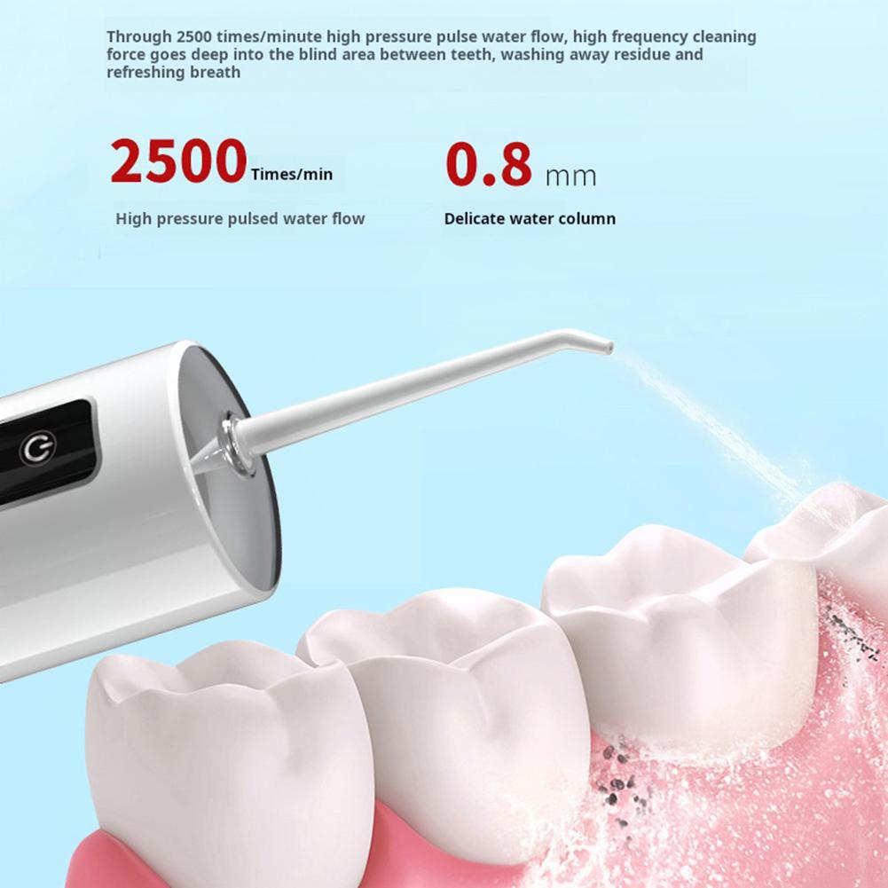 Oral Irrigator Rechargeable Water Flosser Portable Dental Water Jet Floss 230ml Water Tank 3 Mode IPX7 Waterproof Teeth Cleaner