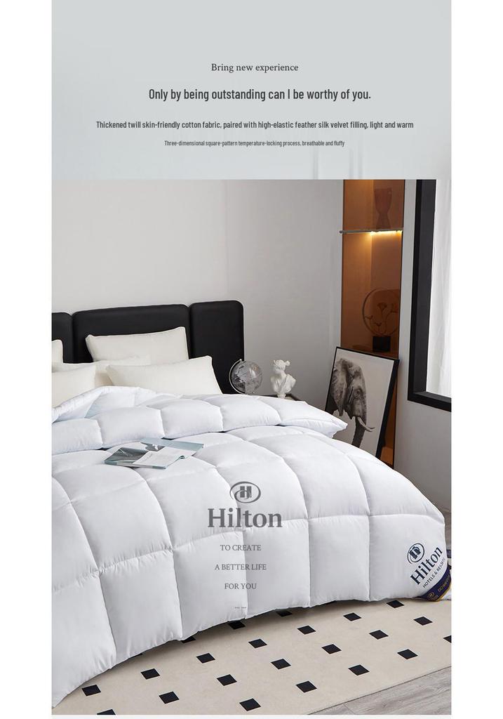 Hilton Hotel Gemütliche Seidendecke: Dicke warme Winter- und Frühjahrs-/Herbstdecke für Einzelzimmer in Wohnheimen