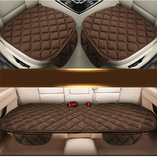 Car Seat Cover Front/Rear Flax/Linen Seat Cushion Protector Pad Black/Red/Beige/Grey/Coffee/Brown For Honda CRV M6