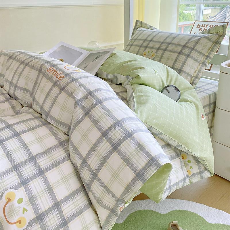 Dormitory Bed Three-piece Set Bed Sheet Quilt Cover Pillowcase Dormitory Single Bedding Complete Set