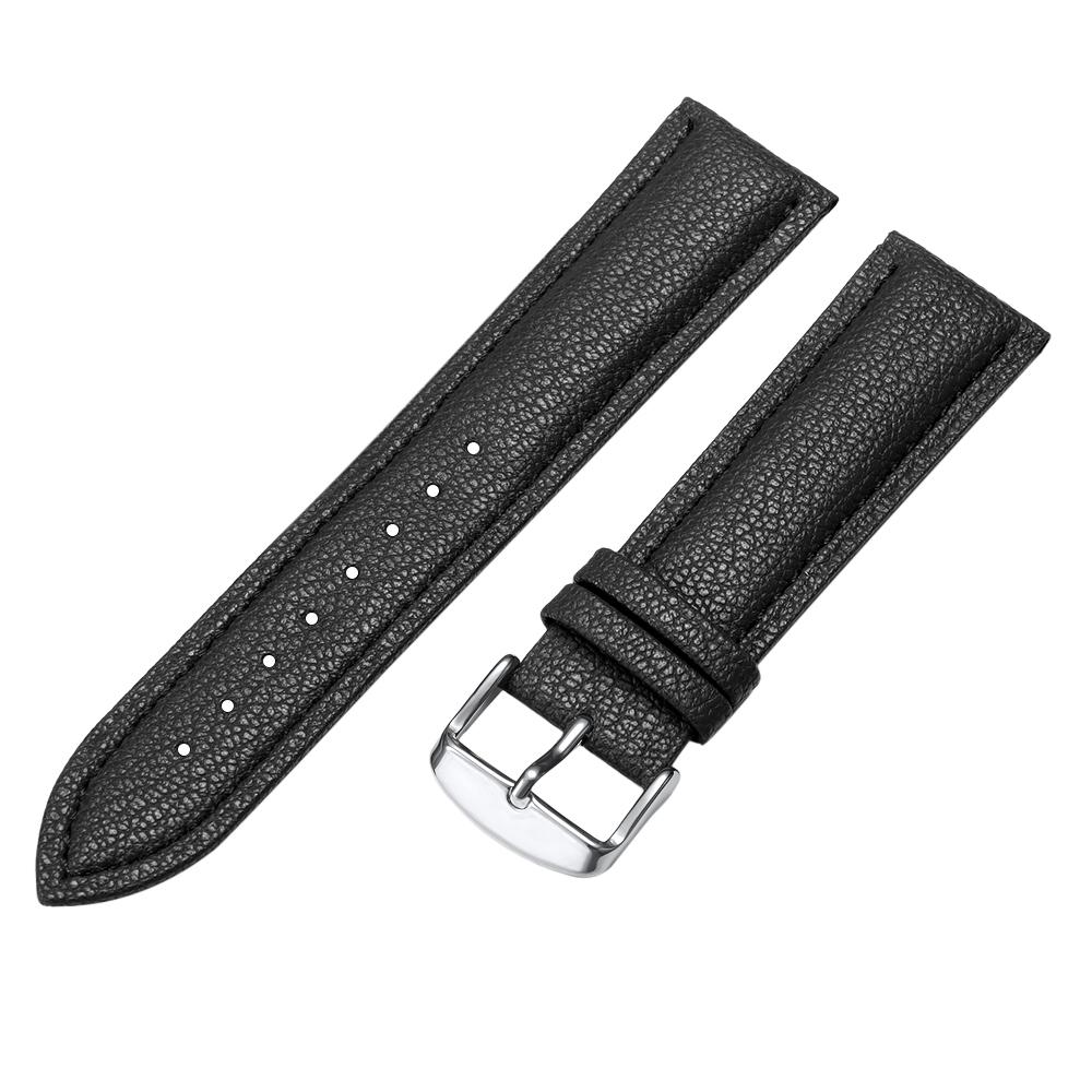 Universal Leather Watch Band 12mm 14mm 16mm 18mm 20mm 22mm Watch Straps Women & Men Thin Smooth Bracelets Soft Comfortable Belt
