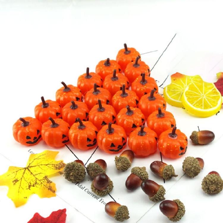 16 Pcs Halloween Foam Pumpkin Model Ornament Realistic Pumpkin Statue for Party