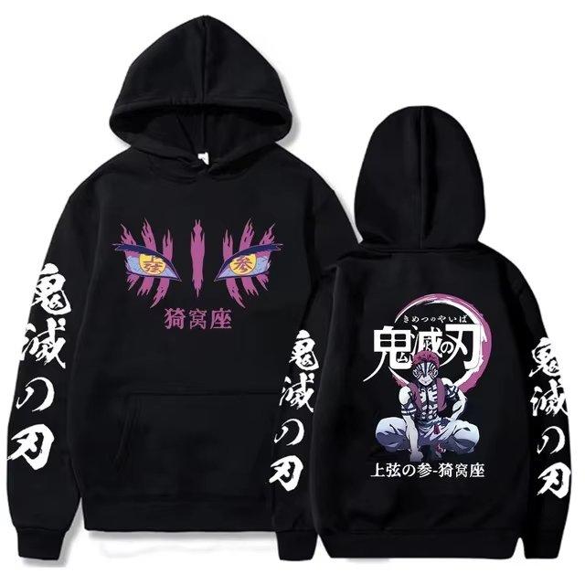 Demon Slayer Kanroji Mitsuri Anime Hoodie Pullover Unisex Baumwolle Kapuzensweatshirt Herbst Winter Y2k Streetwear Langarm Oberteile