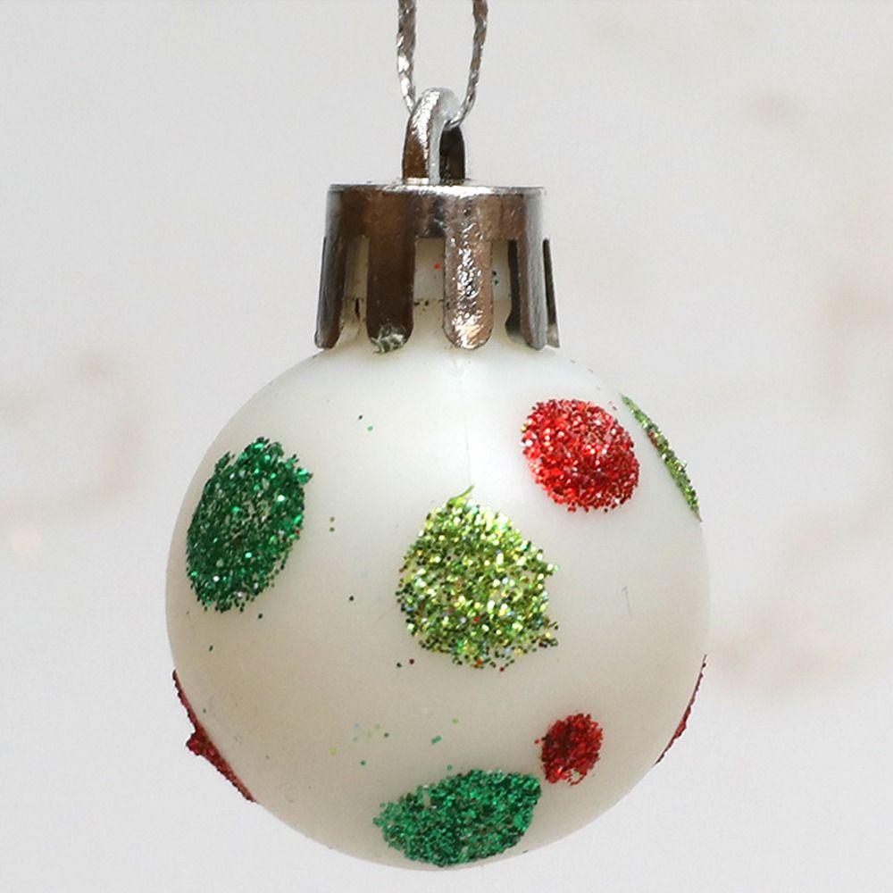 24pcs Shatterproof Christmas Tree Hanging Balls 3cm Xmas Tree Ornaments  Hotel Mall