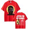 Rapper Kanye West Jesus Is King Doppelseitiges T-Shirt Sommer Unisex und Damen Baumwollkleidung Hip Hop Mode Kurzarm Top