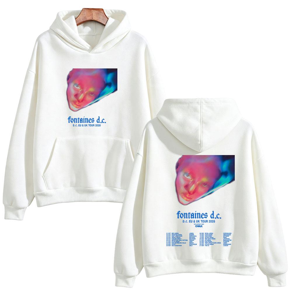 Fontaines D.C. Tour 2026 Hoodies Unisex with Hooded Long Sleeve Sweatshirt Rock Oversized Fan Streetwear Fashion Loose Pullovers