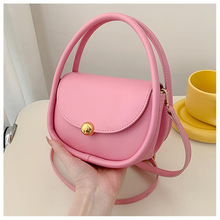 

Foreign-style textured bag women s 2024 summer Korean new trendy messenger bag contrasting color fashionable portable small square bag рожевий