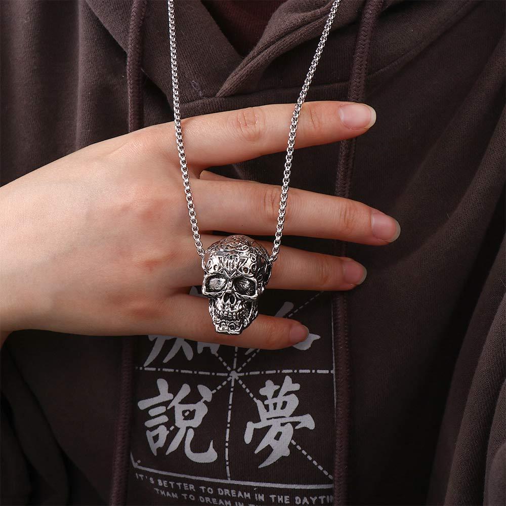 Simple Chain Women Jewelry Accessories Skeleton Pendant Choker Men's Neck Chains Skull Necklace