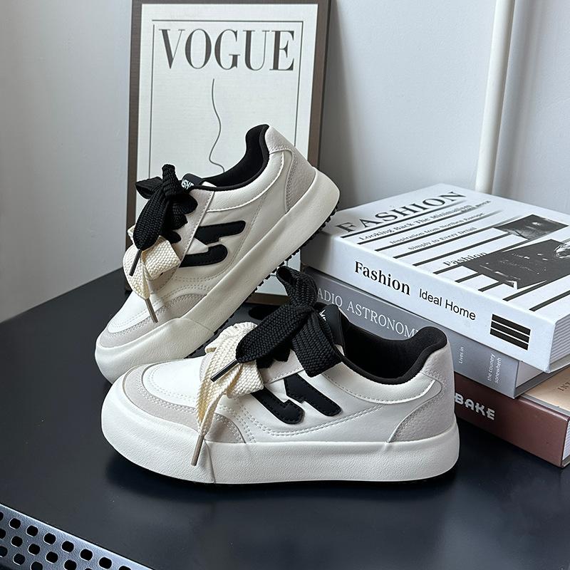 

6 pairs of shoelaces and bows casual board shoes for women s spring new versatile sports comfortable soft soles 35