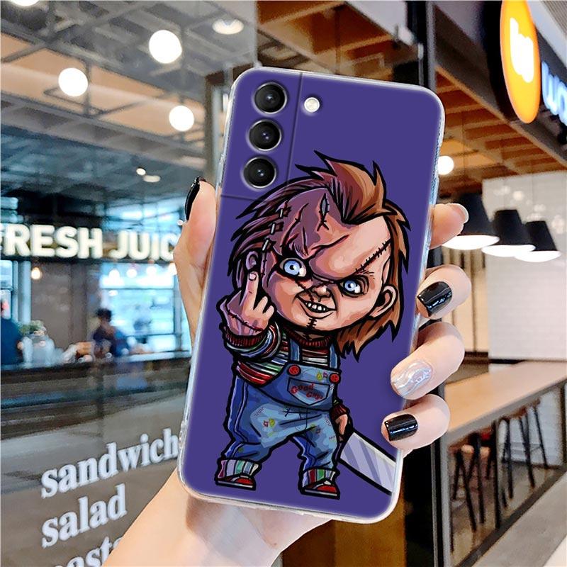 

Chuckys Doll Childs-play-3 Horror Funda For Samsung S24 S23 S22 Ultra 5G Case For Galaxy S21 S20 FE S24 S23 Plus S10 Clear Cover Samsung S22 Plus 5G