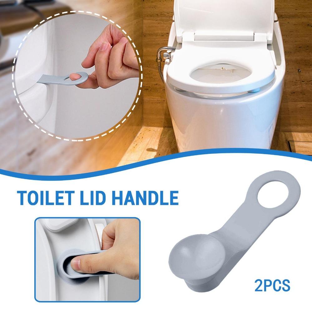2PCS Toilet Seat Cover Lifter Lid Bowl Seat Lift Handle Bathroom Soft Toilet Holder