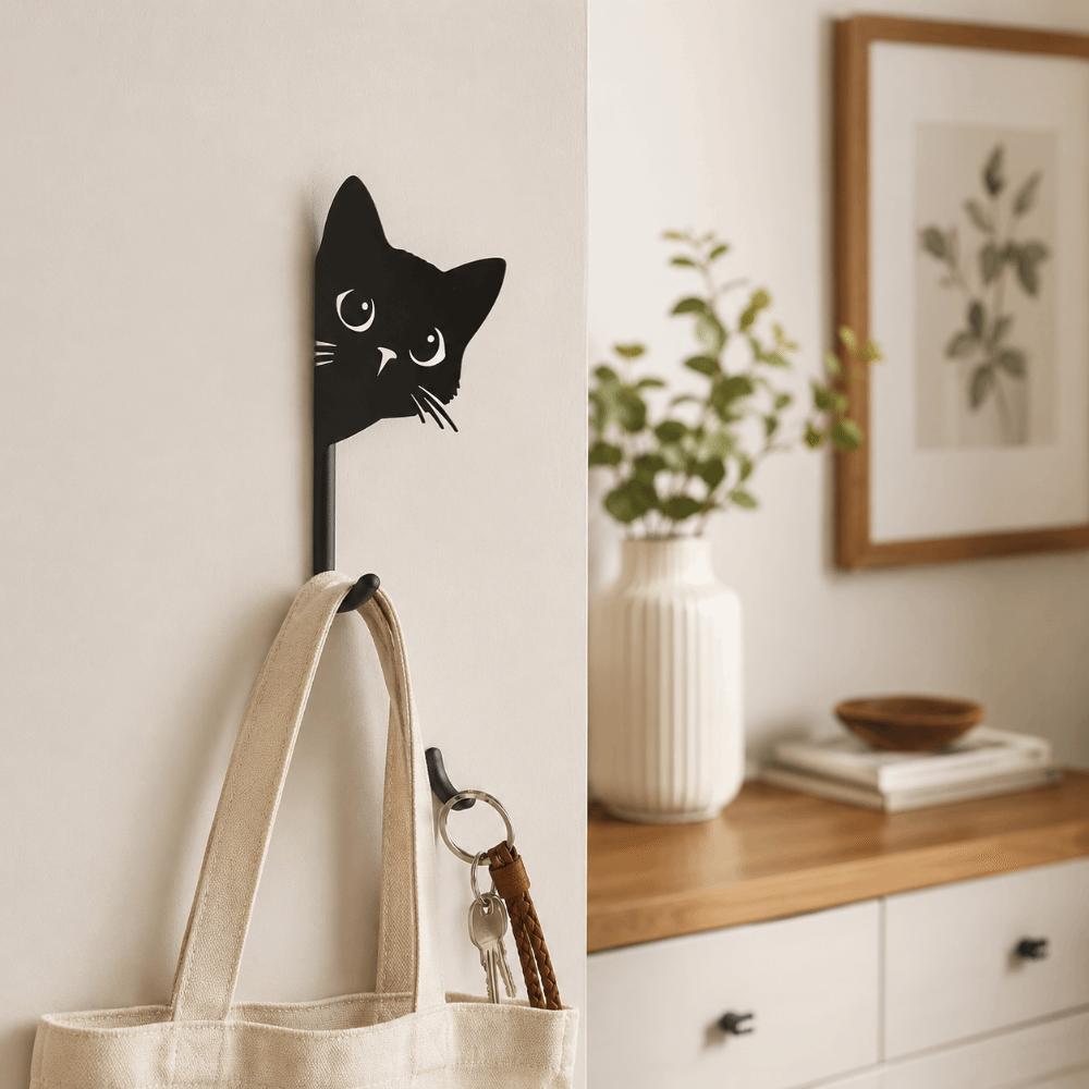 3D Printed Kitten Wall Hooks Decorative Hanging Hook Wall Decorations Key Holder Home