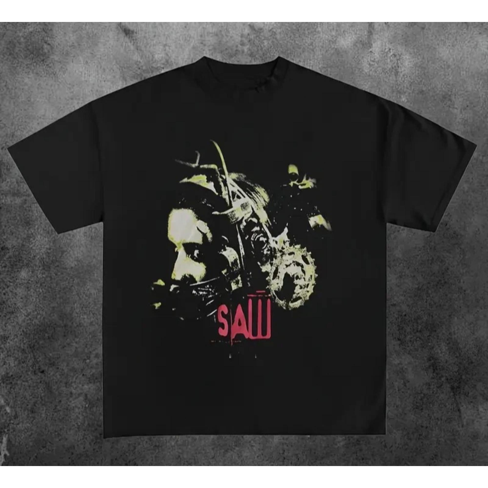 Saw Movie Poster Graphic Black T-shirt S
