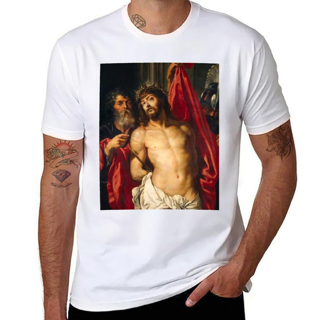 Rubens 1612 Jesus  Christ Ecce Homo TShirt Quick Dry Training Short Sleeve Tee