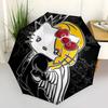 1pc Gothic Hello Kitty Umbrella - Automatic Opening & Closing, Portable Folding Design, 8-Rib Iron Frame, Outdoor Umbrella, Ideal Gift for Fans, Trave