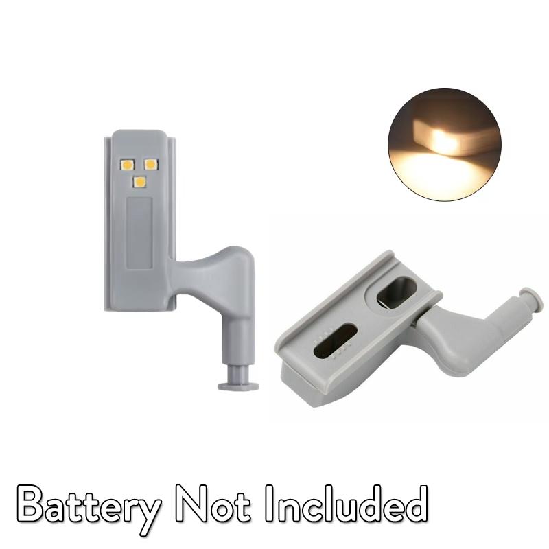 10X Led Inner Hinge Lamp 3000k 6000k Bedroom Kitchen Closet Battery Operated Wardrobe Cupboard Light Night Lights Lamps Cabinet