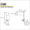 Kitaco Short Bar Universal M8 Mirror Hole for Majesty Bracket, (for Mounting), S/Jog Etc. 563-0800008