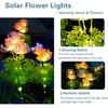 Solar Flowers Garden Lights Outdoor Waterproof Romantic Warm Light Outdoor Lights Decorative for Garden Yard Backyard Decor